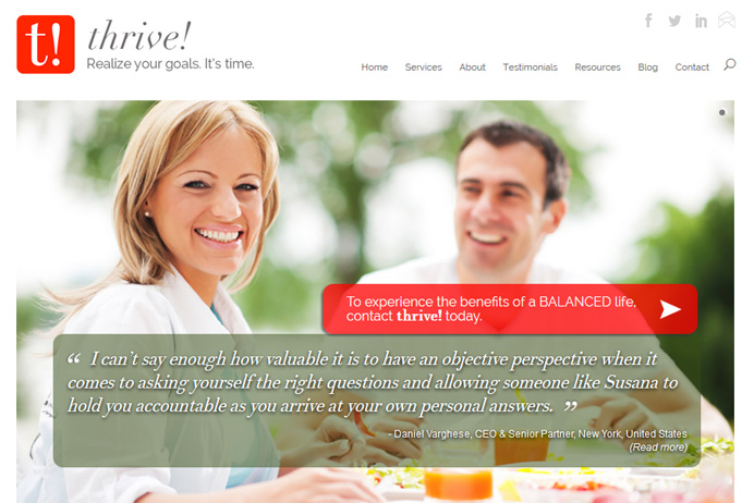 Thrive! Life Coaching Website