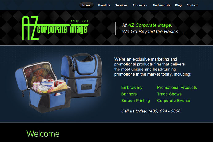 AZ Corporate Image Promotional Products Website