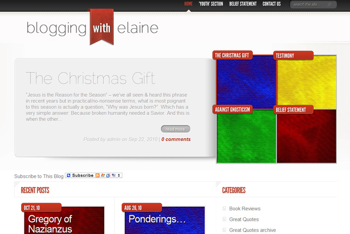 Blogging with Elaine Website