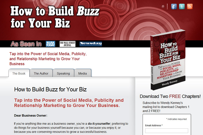 How to Build Buzz for Your Biz Book Website