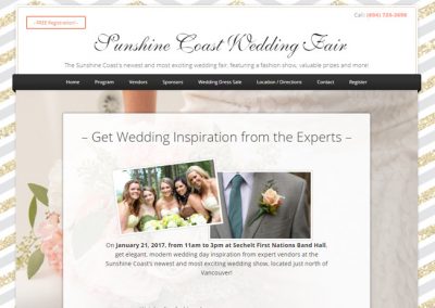 Sunshine Coast Wedding Fair Website